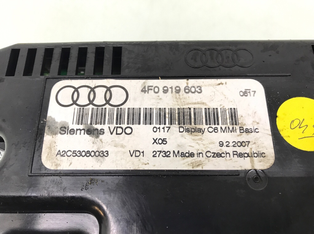 Дисплей для Audi A6, 2007 г. 2.0 TDi дизель б/у — фото 5