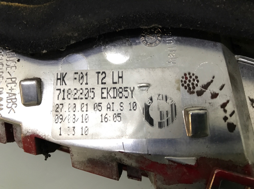 Фонарь крышки багажника левый для BMW 7 F01/F02, 2011 г. 3.0 TD дизель б/у — фото 6