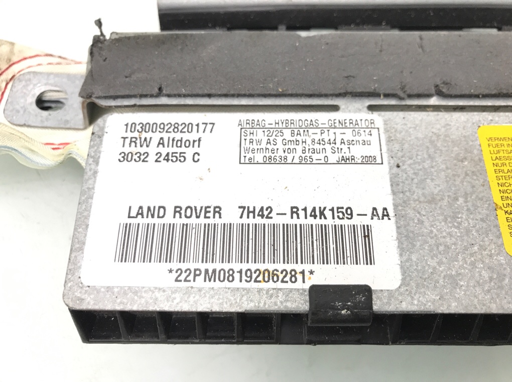 Подушка безопасности боковая (шторка) для Land Rover Range Rover, 2008 г. 3.6 TD дизель б/у — фото 5