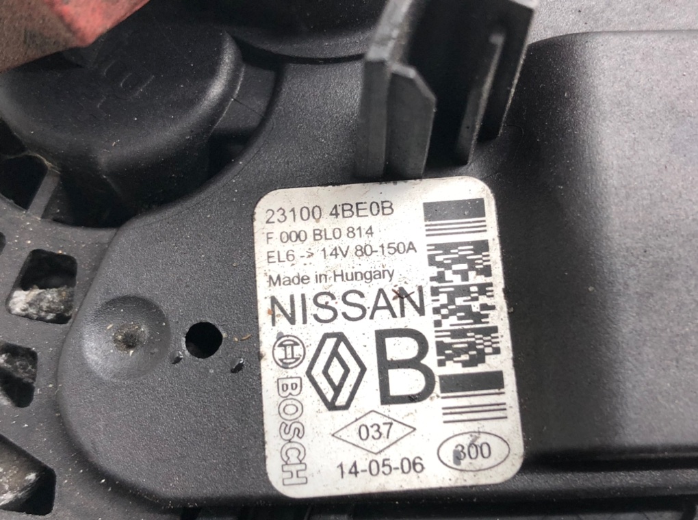 Генератор для Nissan Qashqai, 2014 г. 1.2 Ti бензин б/у — фото 8