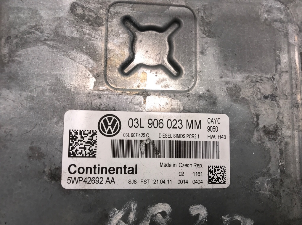 Блок управления двигателем для Volkswagen Golf, 2011 г. 1.6 TDi дизель б/у — фото 5