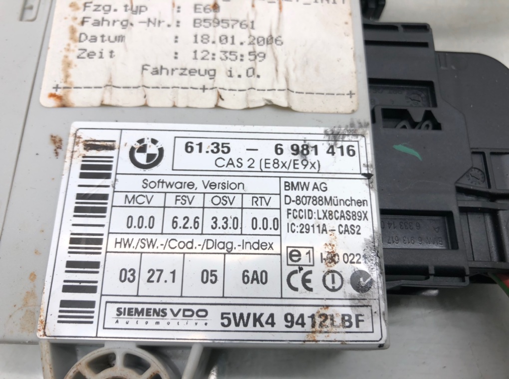 Замок зажигания для BMW 5 E60/E61, 2006 г. 2.5 TD дизель б/у — фото 5