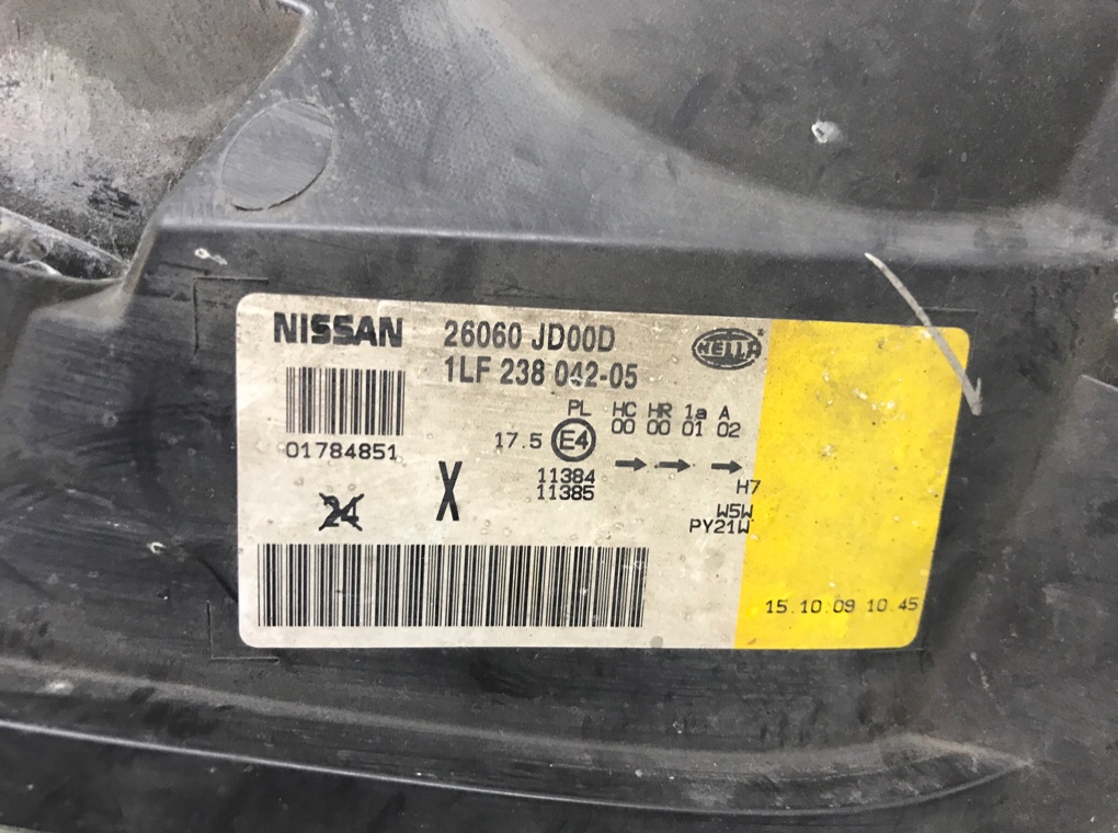 Фара левая для Nissan Qashqai, 2009 г. 1.6 i бензин б/у — фото 5