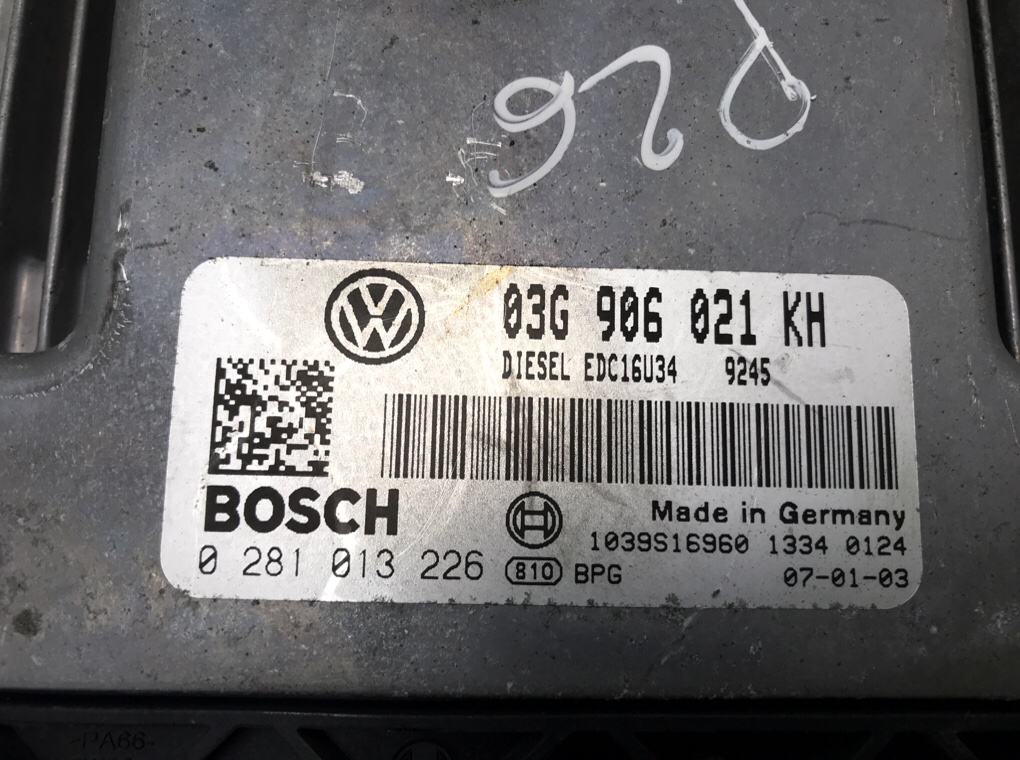 Блок управления двигателем для Volkswagen Golf, 2007 г. 1.9 TDi дизель б/у — фото 6