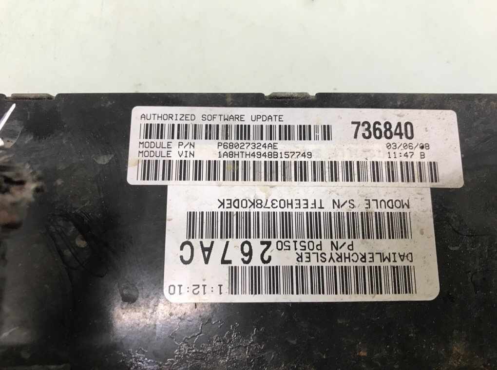 Блок управления двигателем для Chrysler Grand Voyager, 2008 г. 2.8 CRD дизель б/у — фото 6