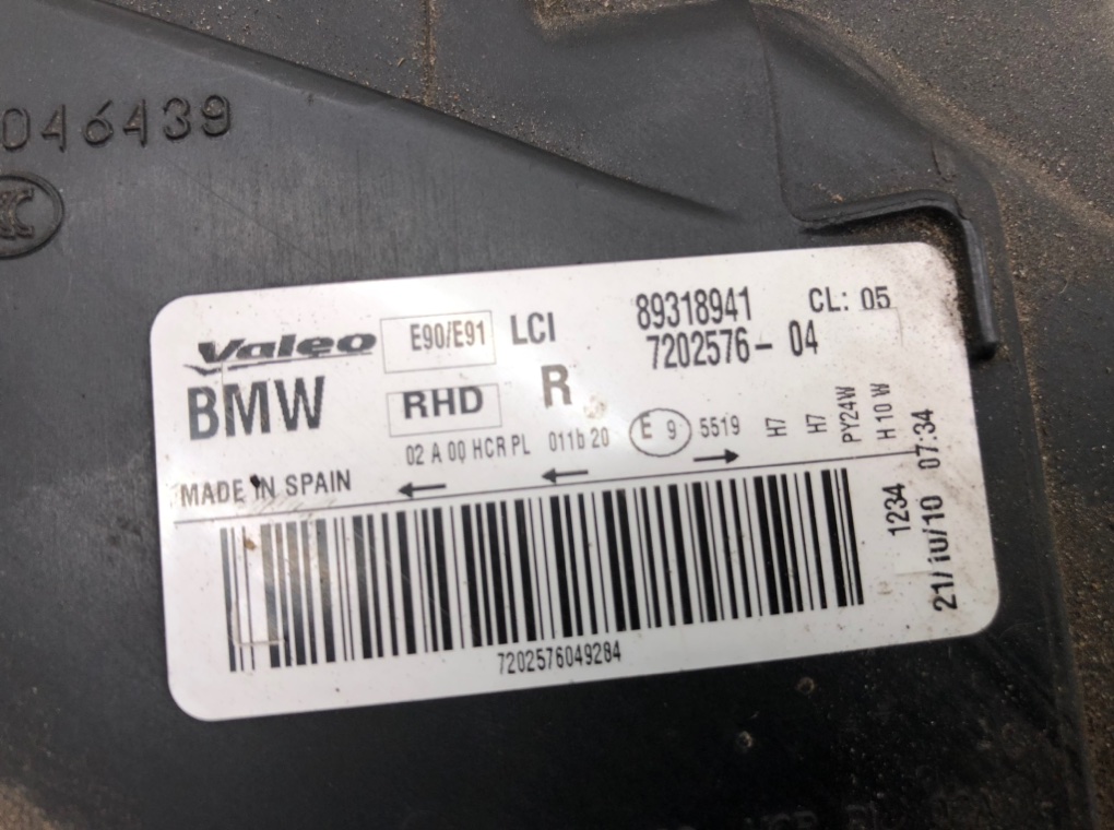 Фара правая для BMW 3 E90/E91/E92/E93, 2010 г. 2.0 TD дизель б/у — фото 6