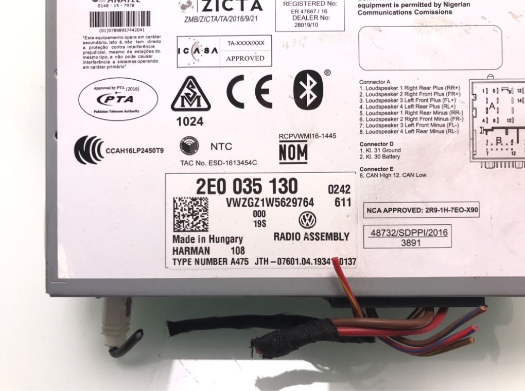 Магнитола для Volkswagen Crafter, 2019 г. 2.0 TDi дизель б/у — фото 5