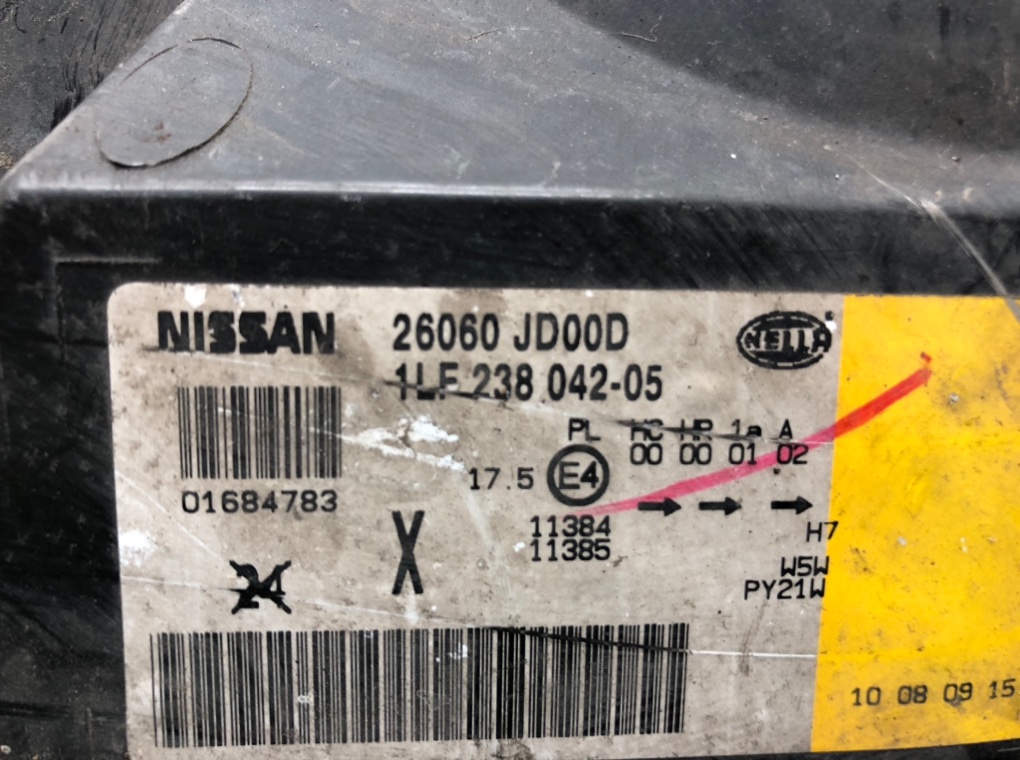 Фара левая для Nissan Qashqai+2, 2009 г. 1.5 DCi дизель б/у — фото 6