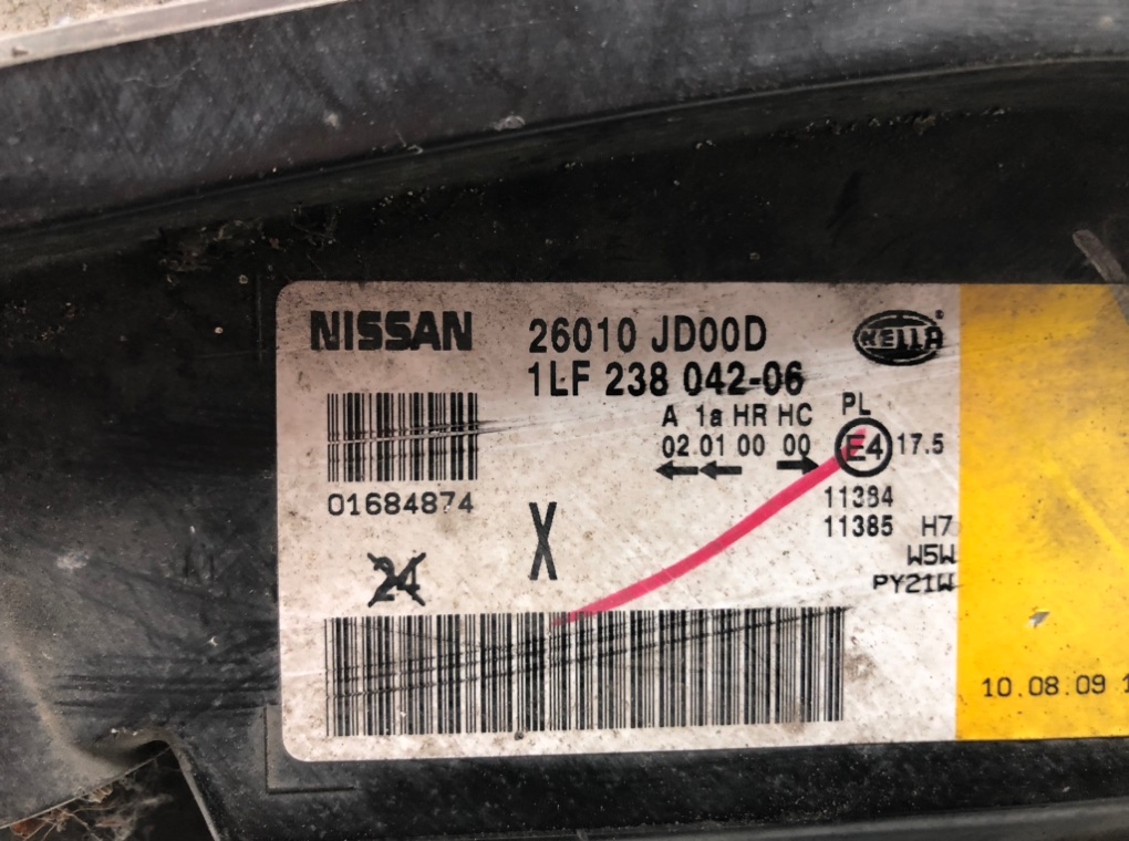 Фара правая для Nissan Qashqai+2, 2009 г. 1.5 DCi дизель б/у — фото 6