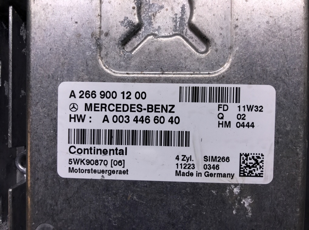 Блок управления двигателем для Mercedes A W169, 2011 г. 1.5 i бензин б/у — фото 5