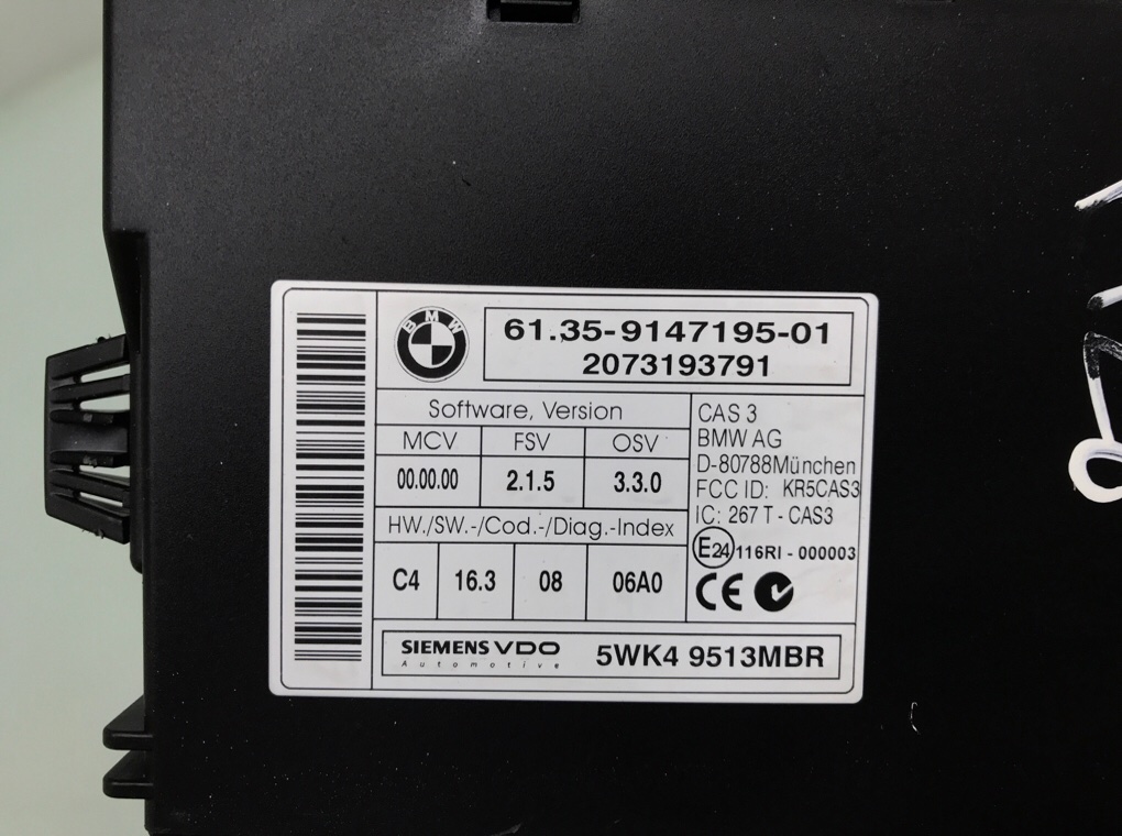 Замок зажигания для BMW 1 E87/E81/E82/E88, 2008 г. 1.6i бензин б/у — фото 5