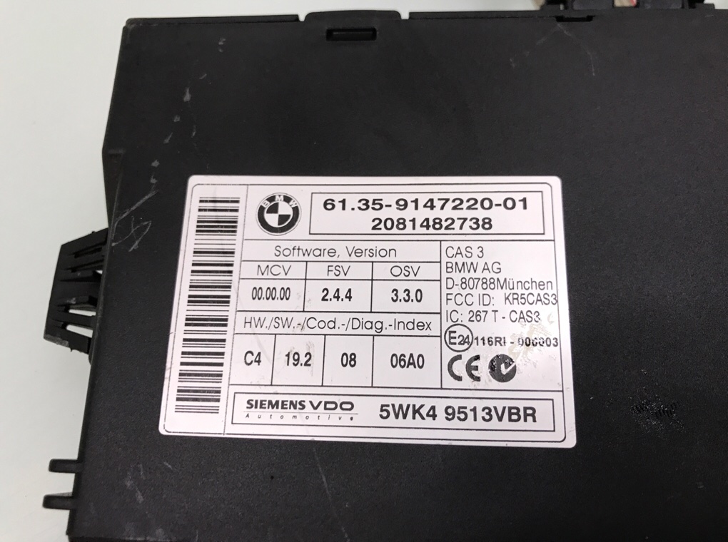 Замок зажигания для BMW 1 E87/E81/E82/E88, 2008 г. 1.6i бензин б/у — фото 5
