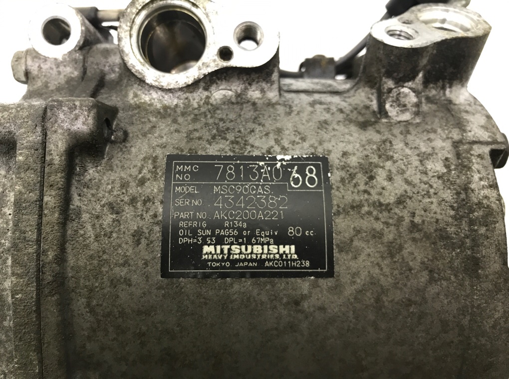 Компрессор кондиционера для Mitsubishi Lancer, 2010 г. 2.0 DiD дизель б/у — фото 5