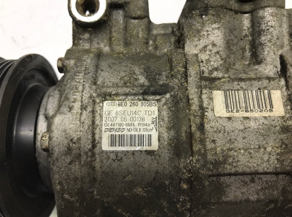 Компрессор кондиционера для Audi A4, 2007 г. 2.0 TDi дизель б/у — фото 5
