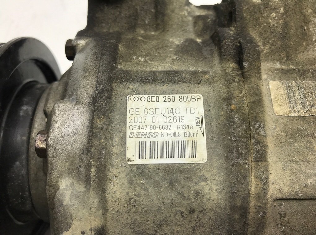 Компрессор кондиционера для Audi A4, 2007 г. 2.0 TDi дизель б/у — фото 6