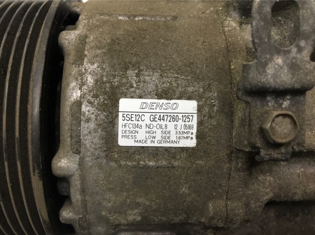 Компрессор кондиционера для Toyota Auris, 2008 г. 2.0 D-4D дизель б/у — фото 5