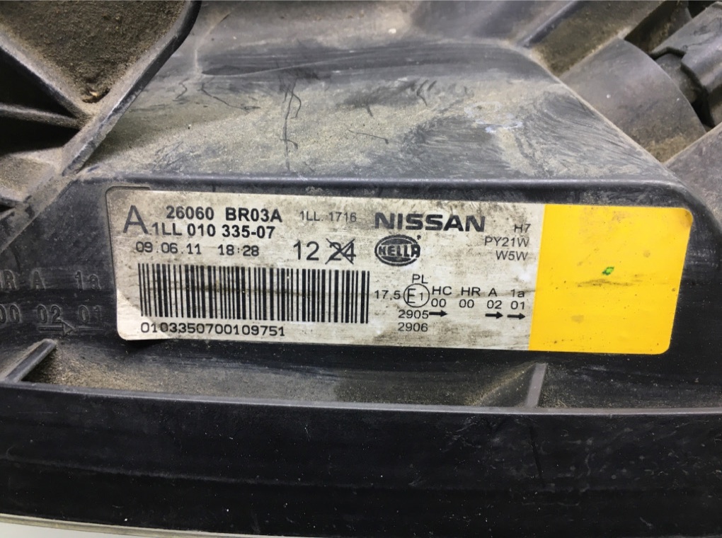 Фара левая для Nissan Qashqai, 2011 г. 1.5 DCi дизель б/у — фото 5