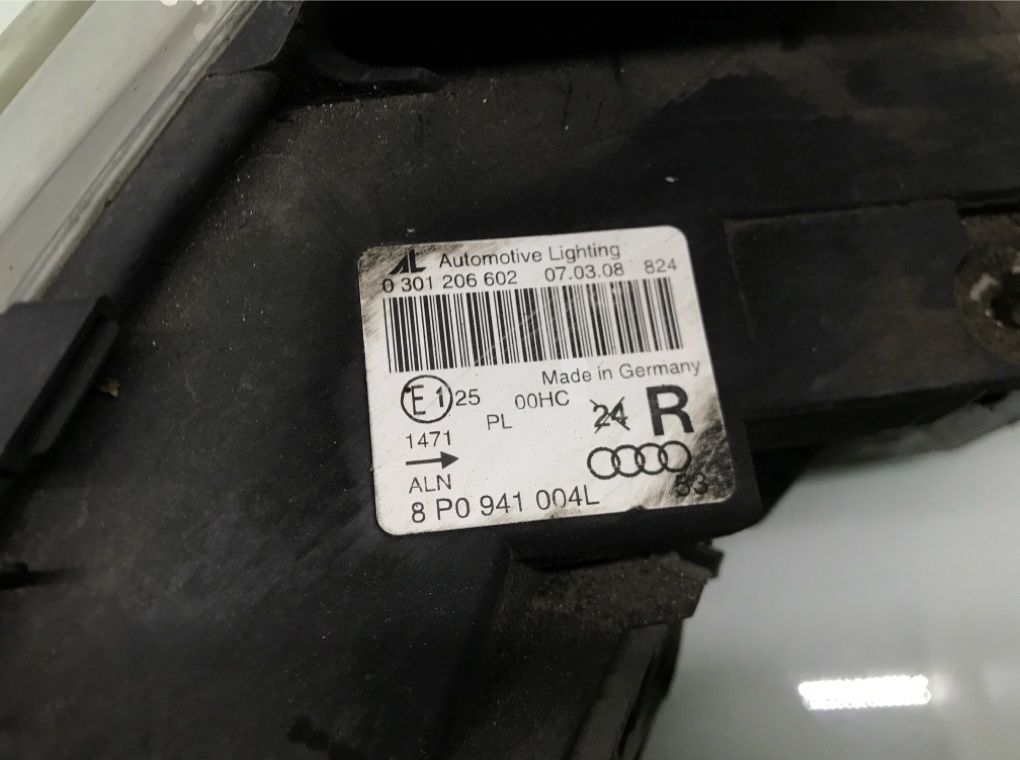Фара правая для Audi A3, 2008 г. 1.9 TDi дизель б/у — фото 5