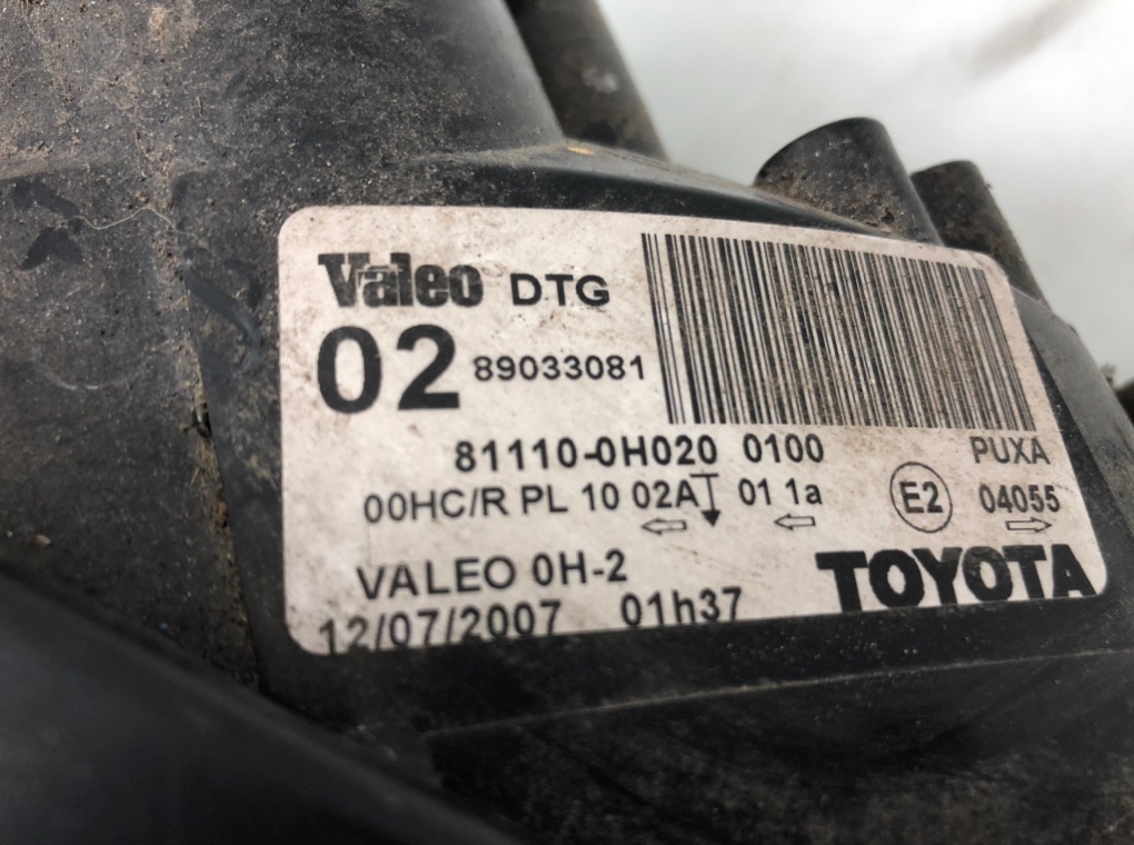 Фара правая для Toyota Aygo, 2007 г. 1.0 i бензин б/у — фото 6