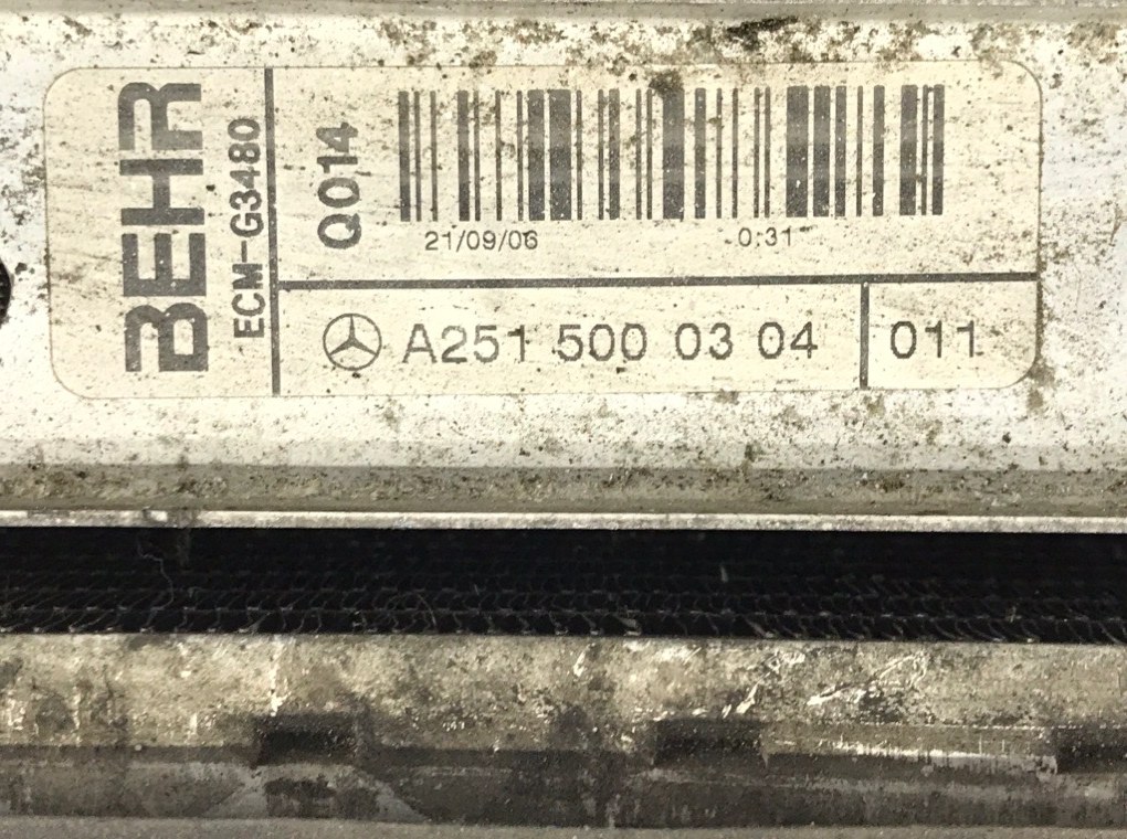 Радиатор (основной) для Mercedes R W251, 2006 г. 3.0 CDI дизель б/у — фото 9