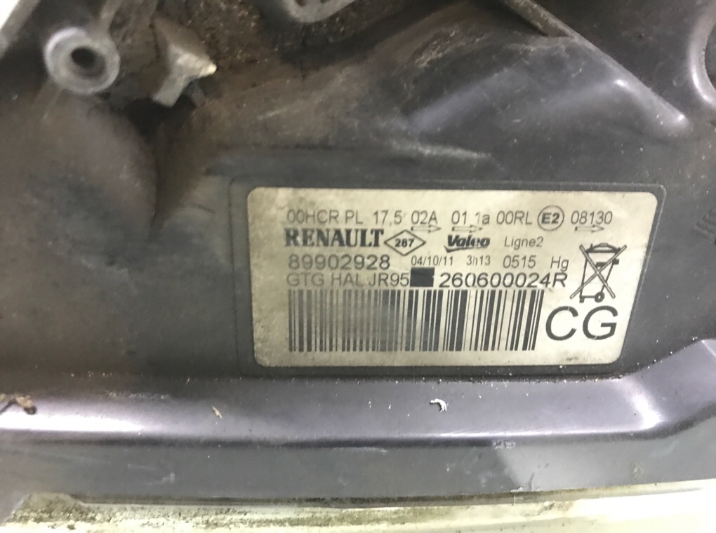 Фара левая для Renault Scenic, 2011 г. 1.5 DCi дизель б/у — фото 8