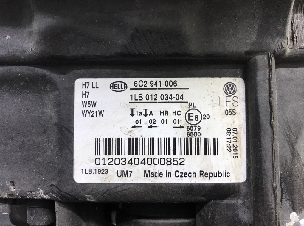 Фара правая для Volkswagen Polo, 2015 г. 1.4 TDi дизель б/у — фото 5