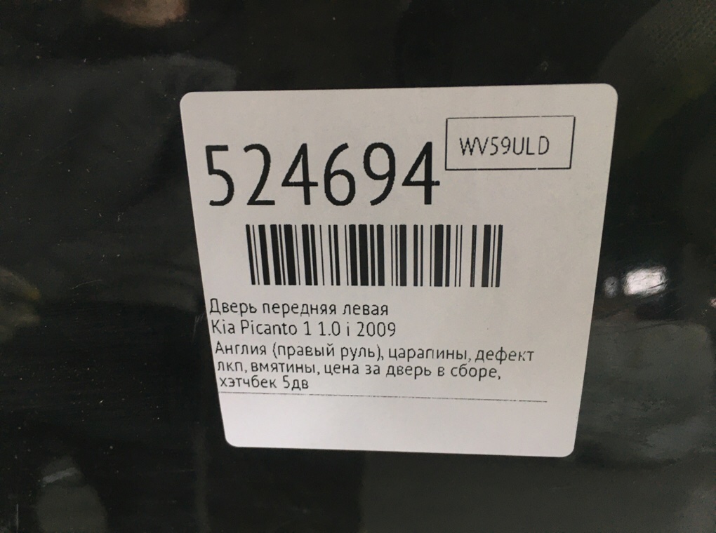 Дверь передняя левая для Kia Picanto, 2009 г. 1.0 i бензин б/у — фото 7