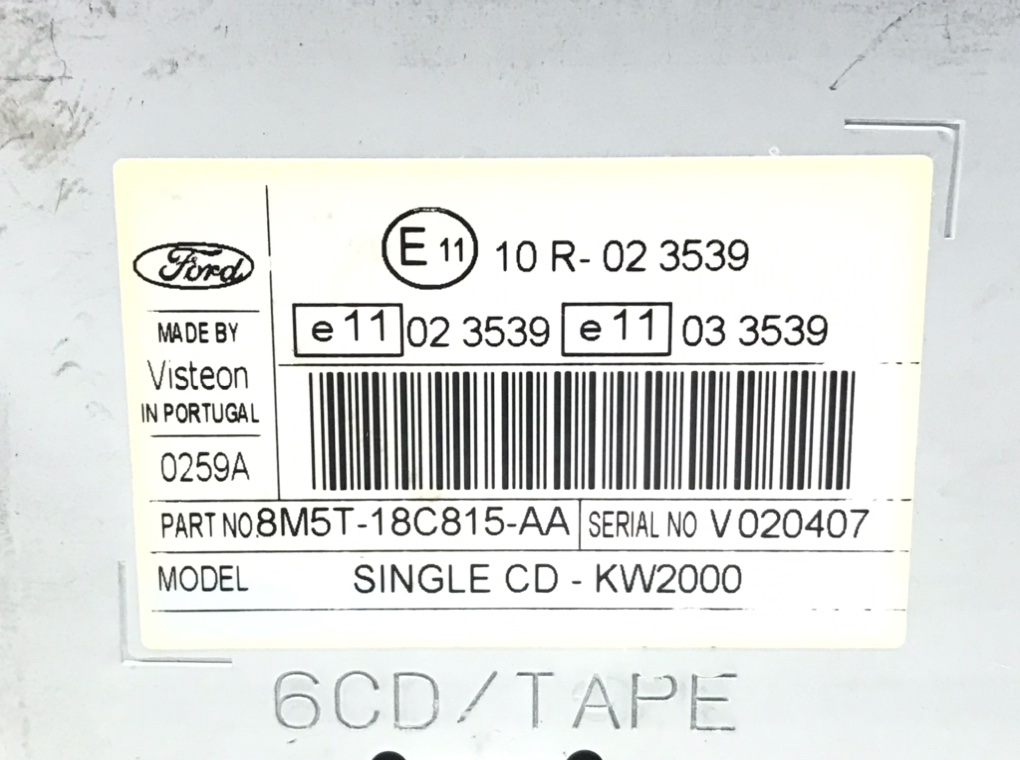 Магнитола для Ford Focus, 2008 г. 1.4 i бензин б/у — фото 6