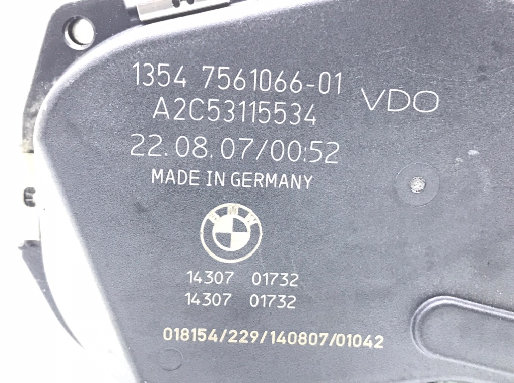 Заслонка дроссельная для BMW 3 E90/E91/E92/E93, 2007 г. 2.0 i бензин б/у — фото 6
