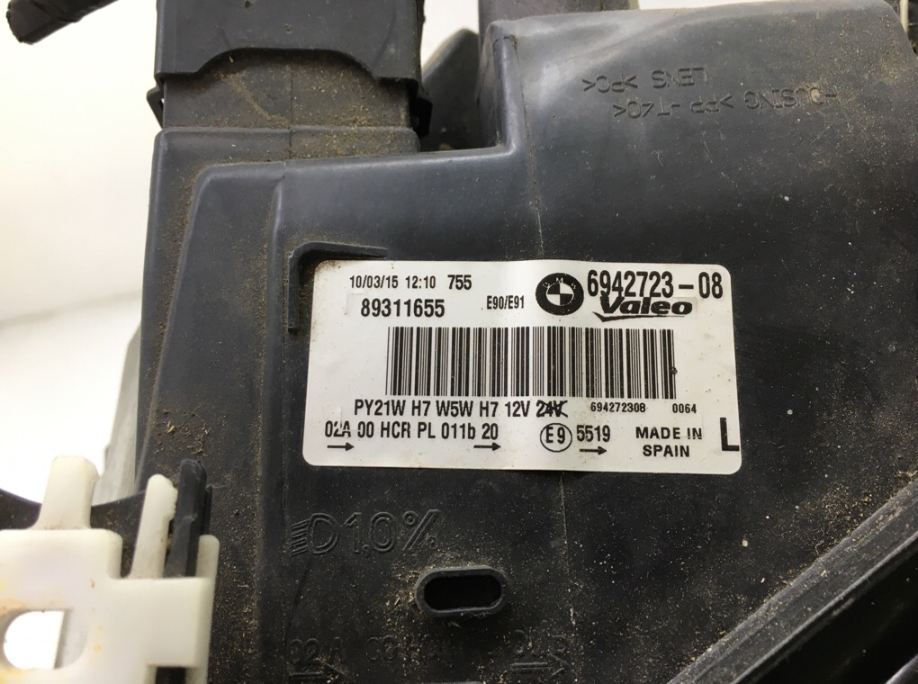 Фара левая для BMW 3 E90/E91/E92/E93, 2005 г. 2.5 i бензин б/у — фото 5
