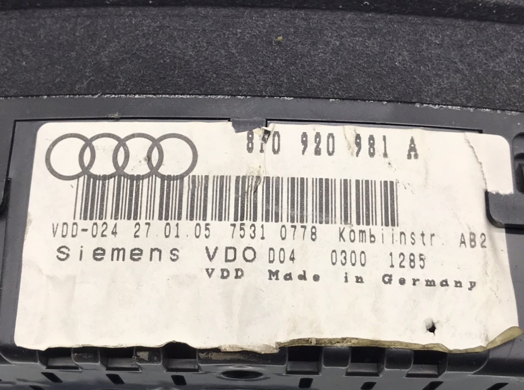 Щиток приборов (приборная панель) для Audi A3, 2005 г. 2.0 TDi дизель б/у — фото 7