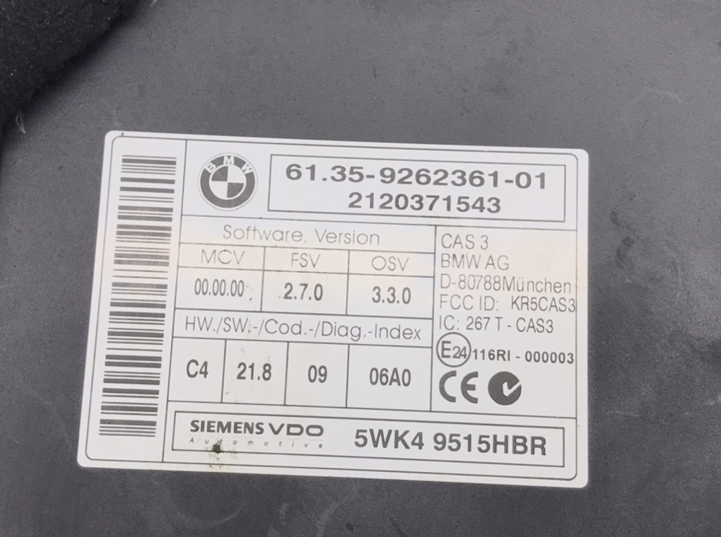 Замок зажигания для BMW 1 E87/E81/E82/E88, 2012 г. 2.0 D дизель б/у — фото 4