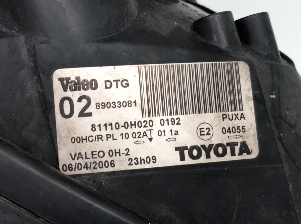 Фара правая для Toyota Aygo, 2006 г. 1.0 i бензин б/у — фото 2