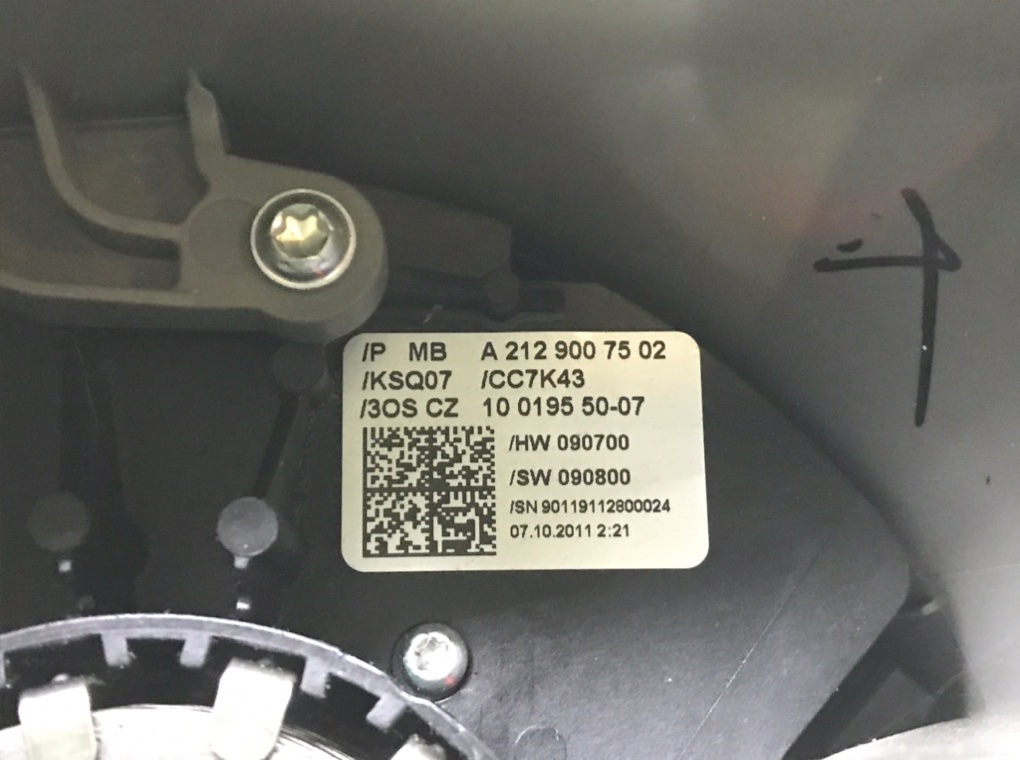 Шлейф руля для Mercedes E C207, 2012 г. 2.2 CDi дизель б/у — фото 5
