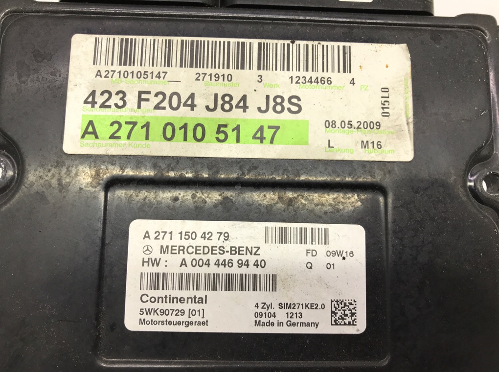 Блок управления двигателем для Mercedes C W204, 2009 г. 1.6 i бензин б/у — фото 7