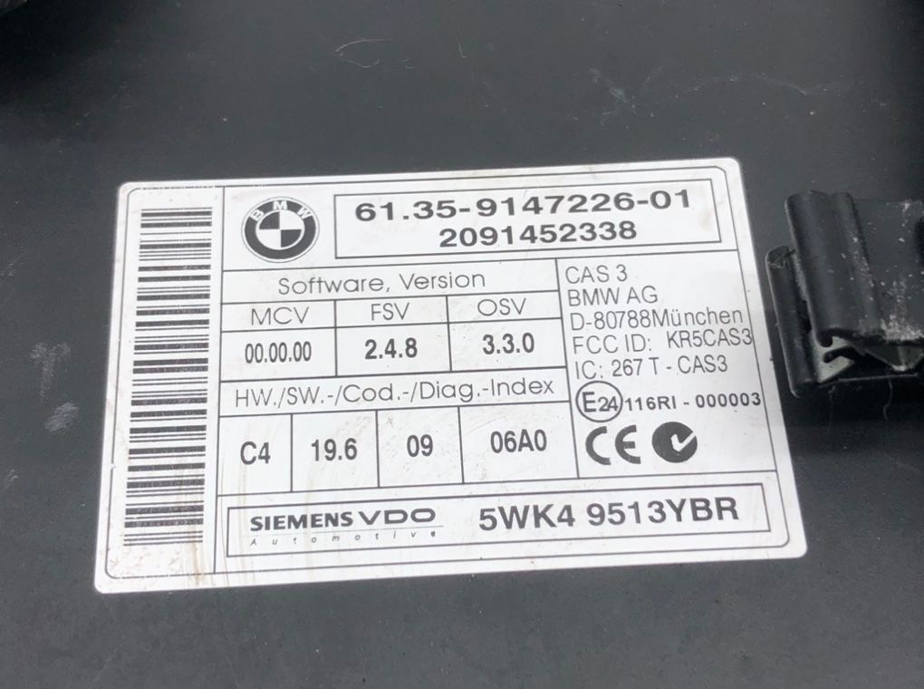 Замок зажигания для BMW 3 E90/E91/E92/E93, 2009 г. 2.0 i бензин б/у — фото 6