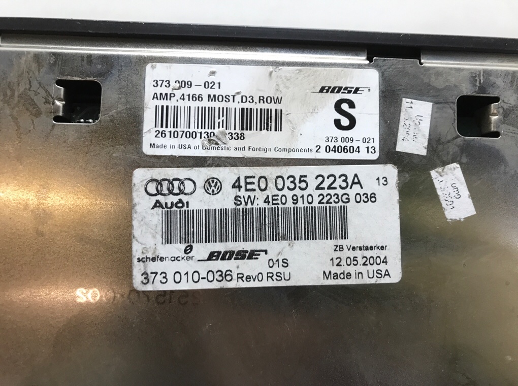 Усилитель музыкальный для Audi A8, 2005 г. 3.0 TDi дизель б/у — фото 5