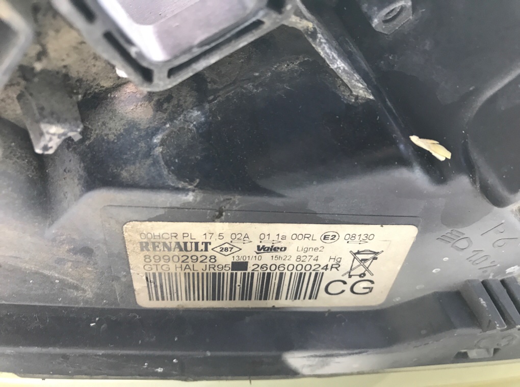 Фара левая для Renault Scenic, 2010 г. 1.5 DCi дизель б/у — фото 7