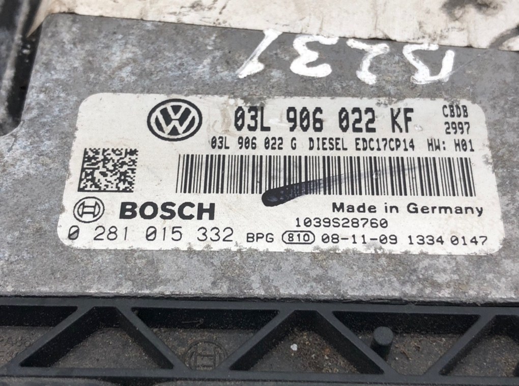 Блок управления двигателем для Volkswagen Golf, 2009 г. 2.0 TDi дизель б/у — фото 5