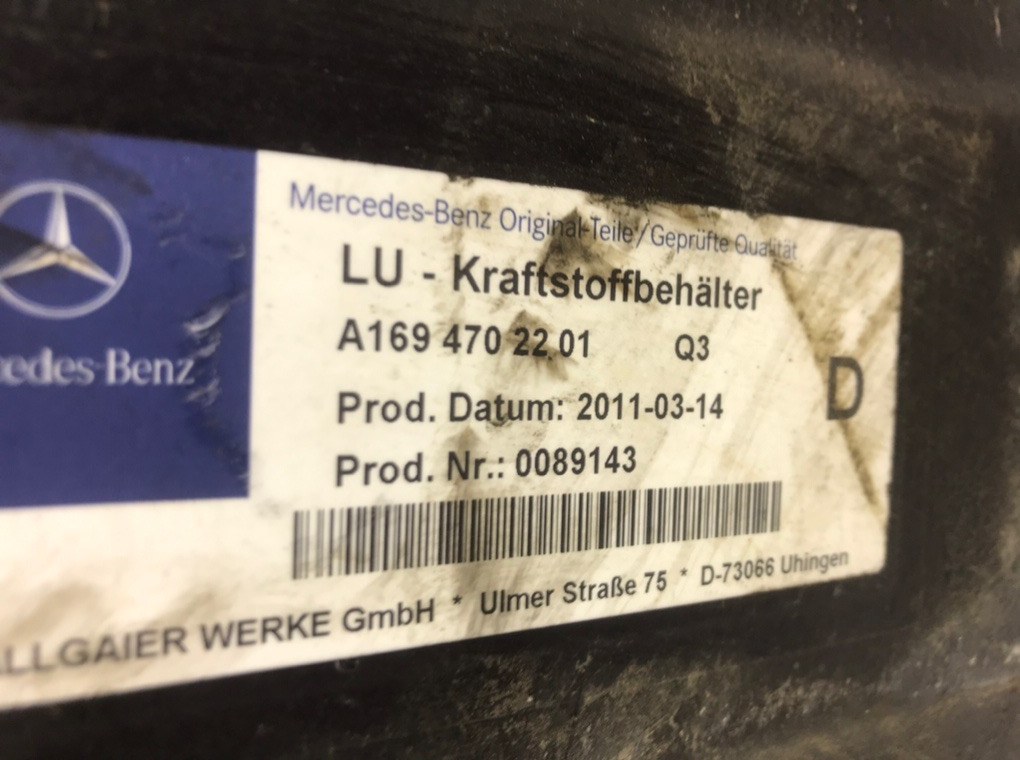 Бак топливный для Mercedes A W169, 2011 г. 2.0 CDi дизель б/у — фото 9