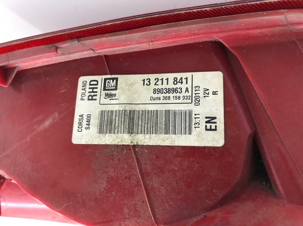 Фонарь задний правый для Opel Corsa, 2013 г. 1.0 i бензин б/у — фото 5