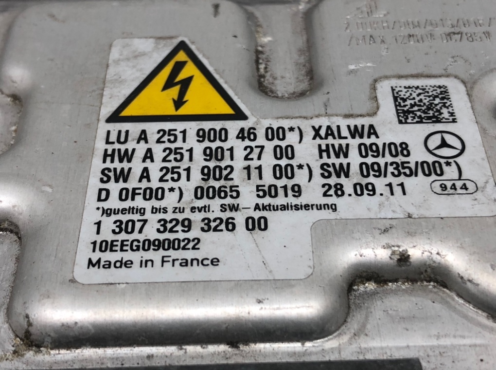 Блок розжига ксенона для Mercedes R W251, 2012 г. 3.0 CDI дизель б/у — фото 5