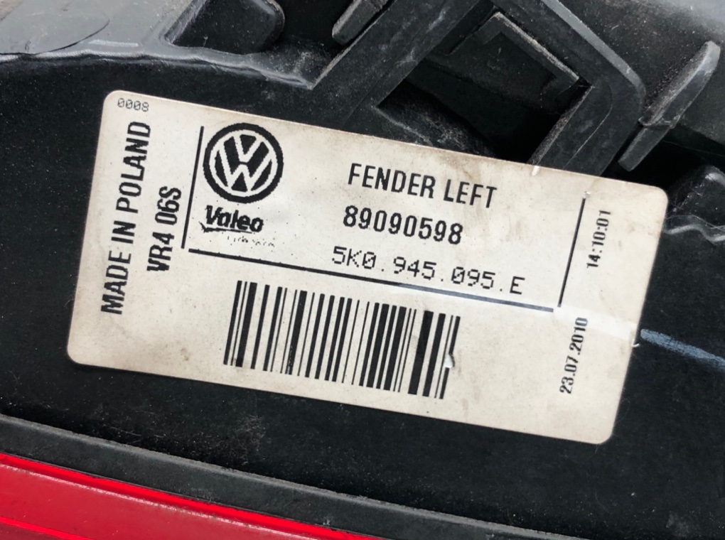 Фонарь задний левый для Volkswagen Golf, 2010 г. 1.6 TDi дизель б/у — фото 5