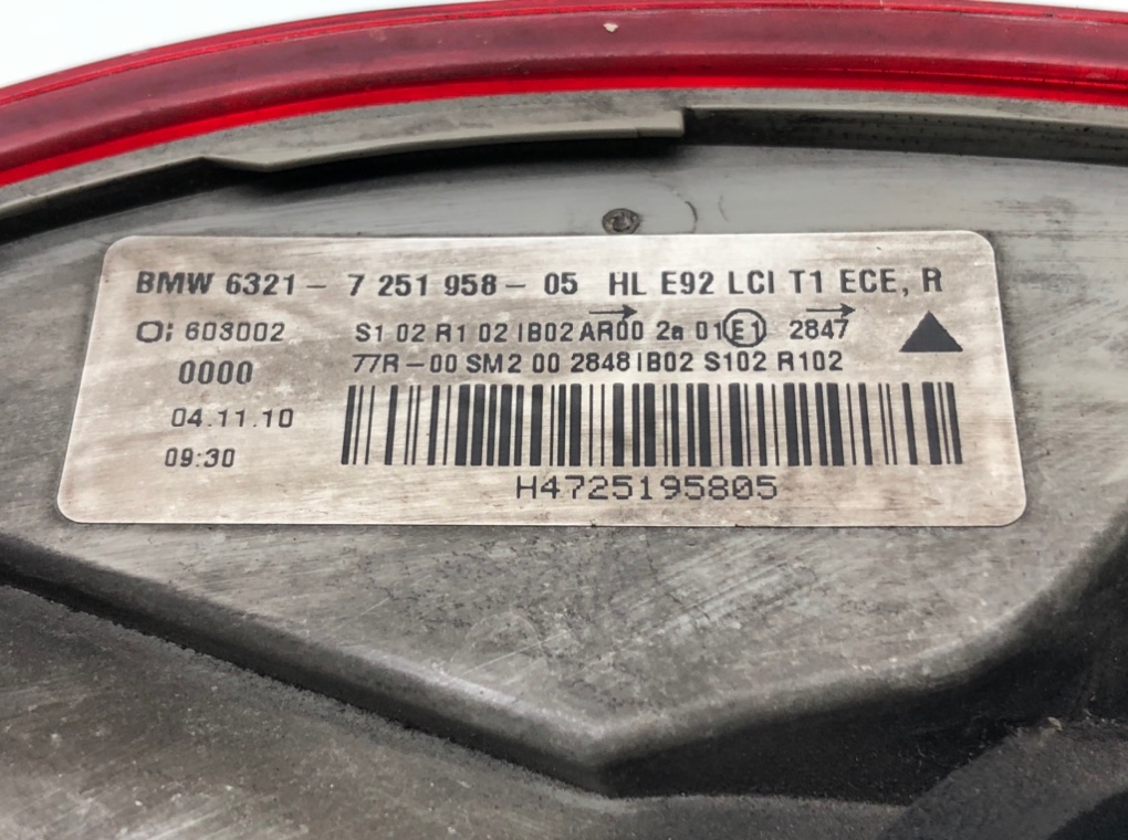 Фонарь задний правый для BMW 3 E90/E91/E92/E93, 2007 г. 3.0 i бензин б/у — фото 5