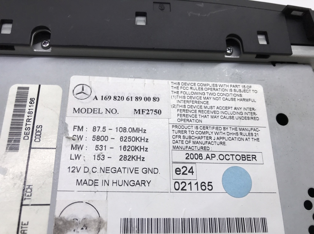 Магнитола для Mercedes B W245, 2006 г. 1.5 i бензин б/у — фото 5