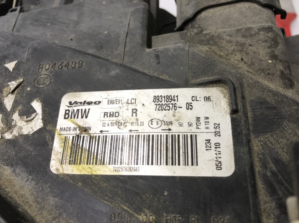 Фара правая для BMW 3 E90/E91/E92/E93, 2010 г. 2.0 i бензин б/у — фото 6