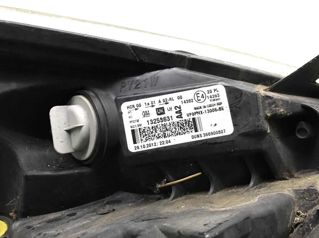 Фара левая для Opel Meriva, 2012 г. 1.3 CDTi дизель б/у — фото 6