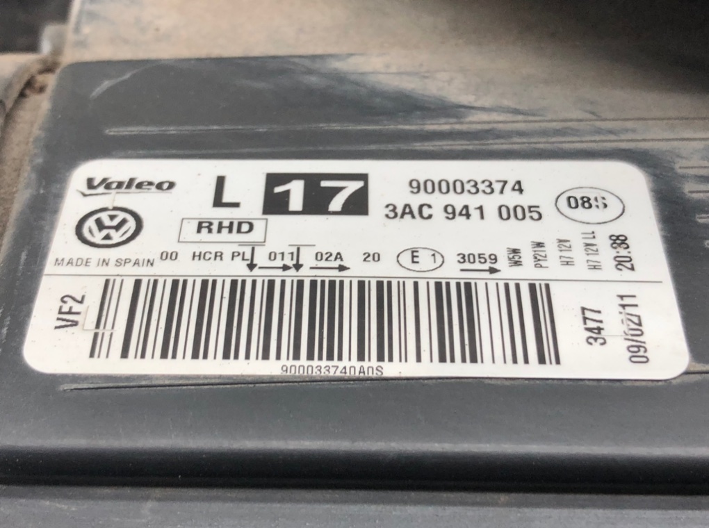 Фара левая для Volkswagen Passat, 2011 г. 1.6 TDi дизель б/у — фото 6