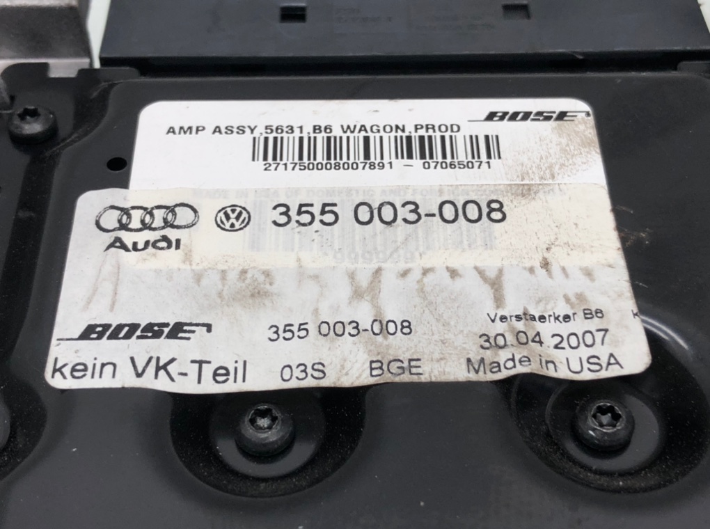 Усилитель музыкальный для Audi A4, 2007 г. 3.0 TDi дизель б/у — фото 5