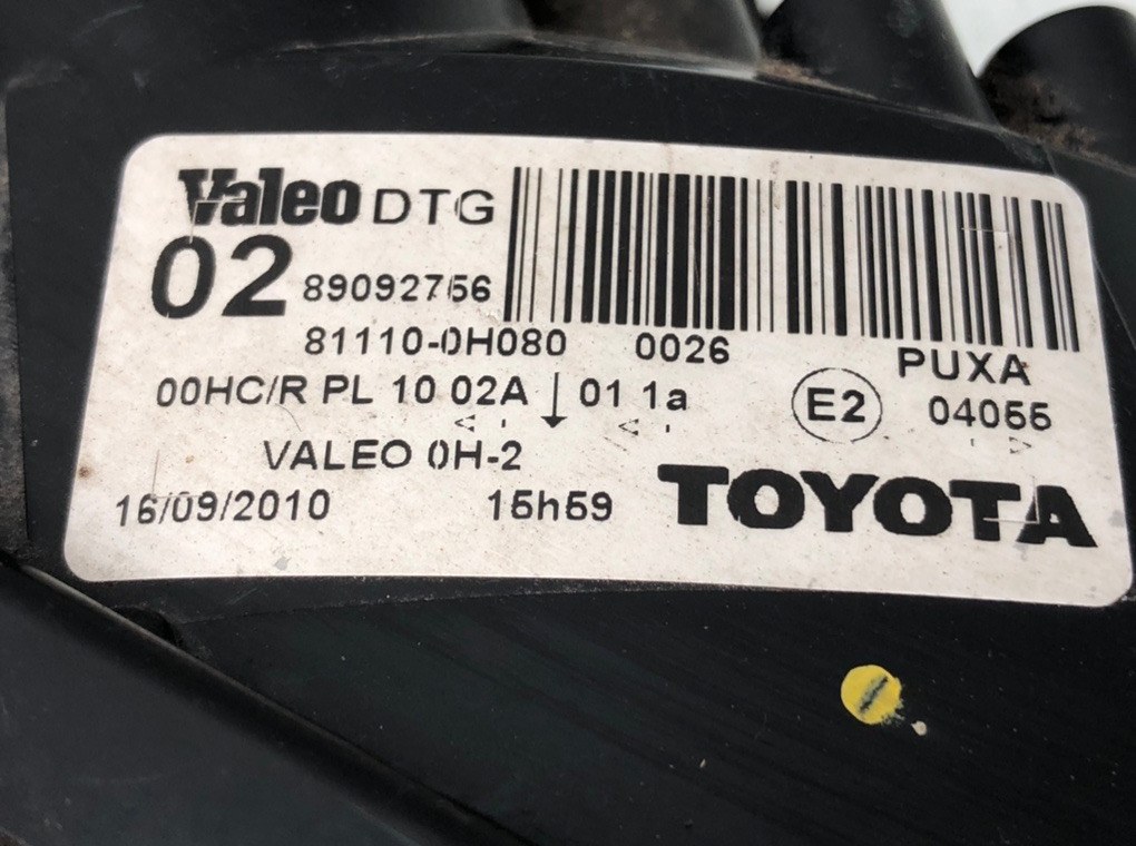 Фара правая для Toyota Aygo, 2010 г. 1.0 i бензин б/у — фото 5
